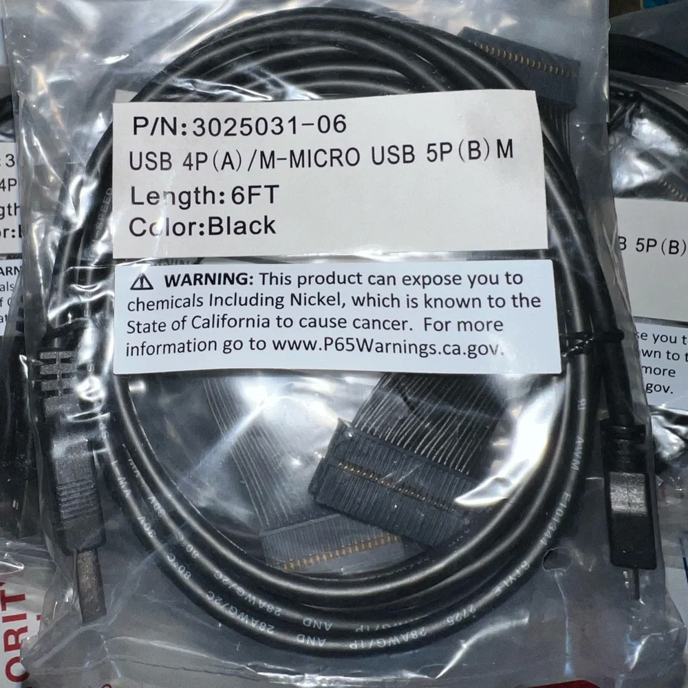 Brand New Cable Lot (CBL USB2.0 A PLUG-MCR B PLUG 6)